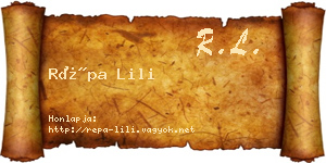Répa Lili névjegykártya