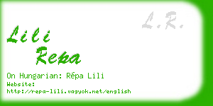 lili repa business card